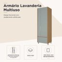 Ver imagem 4 de Armario Lavanderia 2 Portas 2 Gavetas Nesher 70cm 100 MDF