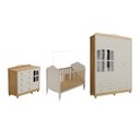 Ver imagem 3 de Quarto de Bebê Berço Minicama Guarda-Roupa e Cômoda Janeladas 100% MDF Maya Clássico Espresso Móveis