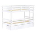 Ver imagem 6 de Beliche Infantil Dreams com 02 Gavetas e Grade de Proteção Madeira Maciça Branco Megamobilia