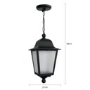 Ver imagem 4 de Kit 8 Pendentes Luminárias de Teto Bivolt Termoplástico Preto 21x58cm Lente Fosca Dital Área