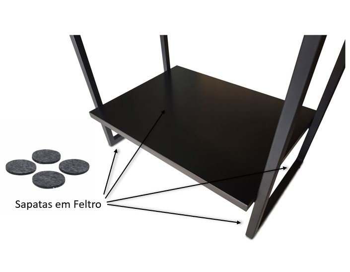 Mesa Cabeceira Gaveta Apoio Cama Quarto Kit 2 Und. Mordomo - 4