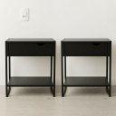Ver imagem 1 de Mesa Cabeceira Gaveta Apoio Cama Quarto Kit 2 Und. Mordomo
