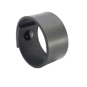 02 Puxadores Bols Parafuso - Couro Legítimo Preto:Preto