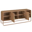 Ver imagem 5 de Rack Bancada Tv 65 Pol 150cm 2 Portas Mario Hanover/dourado A10 - Mpozenato