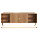 Ver imagem 6 de Rack Bancada Tv 65 Pol 150cm 2 Portas Mario Hanover/dourado A10 - Mpozenato