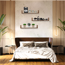 Ver imagem 2 de Kit Prateleira Decorativa em U - MDF Amadeirado 60x11,5x15 cm 3 pçs - Smart Eco