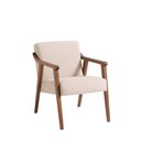 Ver imagem 2 de Poltrona Decorativa Madeira Maciça Jequitibá Assento com Persintas Elásticas e Algodão Flavia