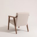 Ver imagem 5 de Poltrona Decorativa Madeira Maciça Jequitibá Assento com Persintas Elásticas e Algodão Flavia