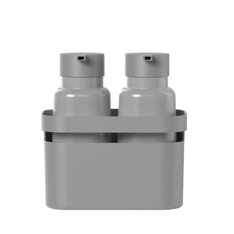 Kit de Dispenser e Organizador ou 2 Peças Linha Flow - Chumbo