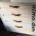 Ver imagem 5 de 02 Puxadores Four 4 Parafusos - Couro Legítimo Preto:Cobre