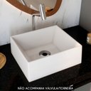 Ver imagem 2 de Cuba Pia de Apoio para Banheiro Retangular 30cm Joy C08 Branco - Mpozenato