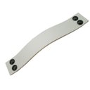 Ver imagem 1 de 02 Puxadores Four 4 Parafusos - Couro Legítimo Cinza:Preto