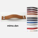 Ver imagem 7 de 02 Puxadores Four 4 Parafusos - Couro Legítimo Cinza:Preto