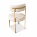 Ver imagem 5 de Cadeira Sala de Jantar Margara Kit 4 Aço Dourado Bouclê Ted D03 - D'Rossi