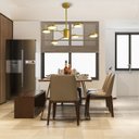 Ver imagem 6 de Lustre Galáxia Led Pendente Moderno Bivolt 6 Hastes Luminaria Teto Dourado Brinovar