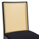 Ver imagem 6 de Cadeira Pérola Madeira Maciça com Telinha - Preto Assento Estofado Linho Preto Textura