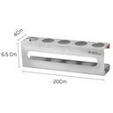 Ver imagem 5 de Suporte Porta Temperos Inox com 5 Tubetes - com Dupla Face