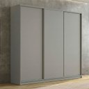 Ver imagem 1 de Guarda Roupa Bend em Mdf 260x240cm 3 Portas 6 Gavetas Grigio C830