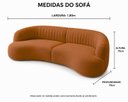 Ver imagem 3 de Sofá Luxuoso Modular 180cm Bouclé Holp