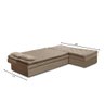 Sofá Cama King 5 Lugares 2,70m Alice Suede Cappuccino Adonai Estofados - 6