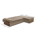 Ver imagem 6 de Sofá Cama King 5 Lugares 2,70m Alice Suede Cappuccino Adonai Estofados