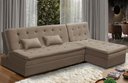 Ver imagem 1 de Sofá Cama King 5 Lugares 2,70m Alice Suede Cappuccino Adonai Estofados