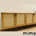 Ver imagem 3 de 02 Puxadores Dobi Parafuso - Couro Legítimo Creme:Branco