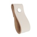 Ver imagem 1 de 02 Puxadores Dobi Parafuso - Couro Legítimo Creme:Branco