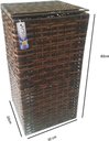 Ver imagem 4 de Cesto de Roupa Fibra Sintética 30x30x60 | Argila