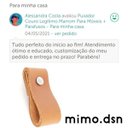 Ver imagem 5 de 02 Puxadores Dobi Parafuso - Couro Legítimo Azul Marinho:Marrom