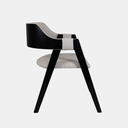 Ver imagem 5 de Cadeira de Madeira Viena Encosto Curvado Cor Preto Estofado Facto Garden Bege Acinzentado