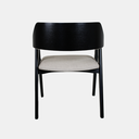 Ver imagem 4 de Cadeira de Madeira Viena Encosto Curvado Cor Preto Estofado Facto Garden Bege Acinzentado