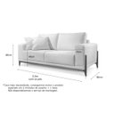 Ver imagem 4 de Sofá 4 Lugares Fixo Living Paris Linho Offwhite 2,50m Mk