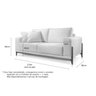 Sofá 4 Lugares Fixo Living Paris Linho Offwhite 2,50m Mk - 4