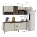 Ver imagem 4 de Cozinha Modulada Completa Fidelitá Lisboa 5 Peças 260cm 11 Portas 3 Gavetas com Tampo