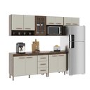Ver imagem 2 de Cozinha Modulada Completa Fidelitá Lisboa 5 Peças 260cm 11 Portas 3 Gavetas com Tampo