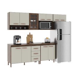 Cozinha Modulada Completa Fidelitá Lisboa 5 Peças 260cm 11 Portas 3 Gavetas com Tampo - 3