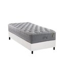 Ver imagem 1 de Cama Box Solteiro: Colchão Molas Ensacadas Anjos MasterPocket Soft Dream + Base CRC Courano Branco