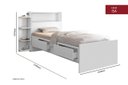 Ver imagem 4 de Cama Solteira com Gavetas e Prateleira Lateral Branca