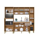 Ver imagem 2 de Cozinha Modulada Compacta Fidelitá Mariana 4 Peças 220cm 12 Portas 1 Gaveta sem Tampo