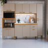 Cozinha Modulada Compacta Fidelitá Mariana 4 Peças 220cm 12 Portas 1 Gaveta sem Tampo - 1
