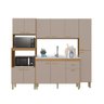Cozinha Modulada Compacta Fidelitá Mariana 4 Peças 220cm 12 Portas 1 Gaveta sem Tampo - 3