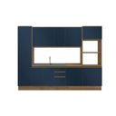 Ver imagem 2 de Cozinha Modulada Celeste Kappesberg 100% MDF Nogueira-Azul 300cm