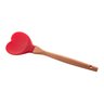 Colher de Silicone Heart Vermelho Com Cabo de Bambu Charmy Lyor - 2