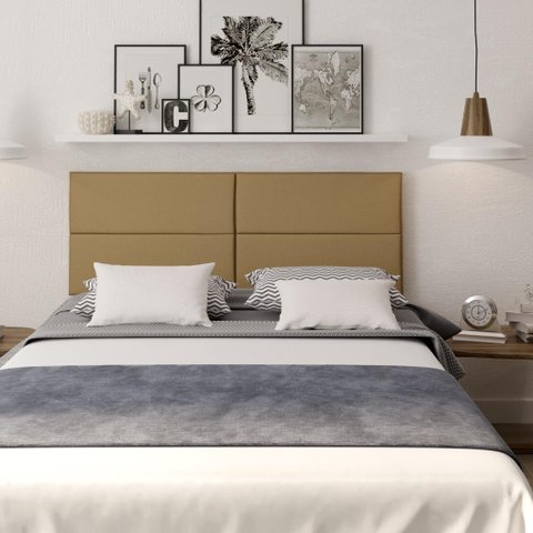 PAINEL CAMA BOX SUSPENSA LORENA CARAMELO  1.40