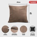 Ver imagem 2 de Kit 2 Capas de Almofadas Velusoft Castor 45x45cm cama inbox