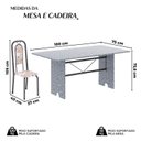Ver imagem 3 de Conjunto de Mesa com 8 Cadeiras para Sala de Jantar Lara Prata/Bege