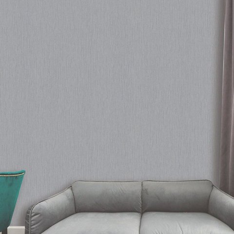 Papel de Parede Linho Cinza com Leve Brilho Vinilico Lavável+ Cola Inclusa