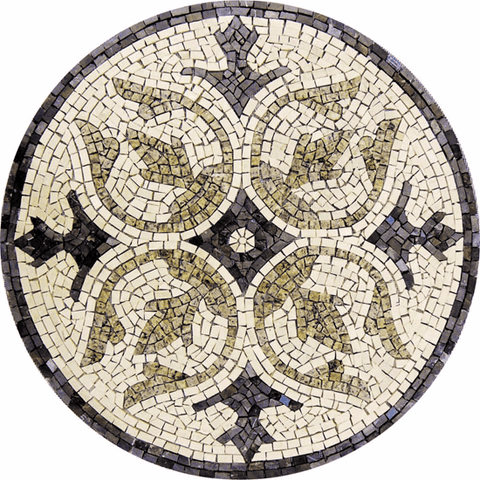 Piso em Mosaico Romano Quatro Louros 130cm