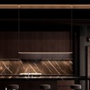 Ver imagem 4 de Pendente Retangular Led 12w 2700k 120cm Tenues Dourado Fosco Mais Luz
